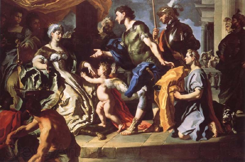 Francesco Solimena Dido Receiving Aeneas and Cupid Disguised as Ascanius Germany oil painting art